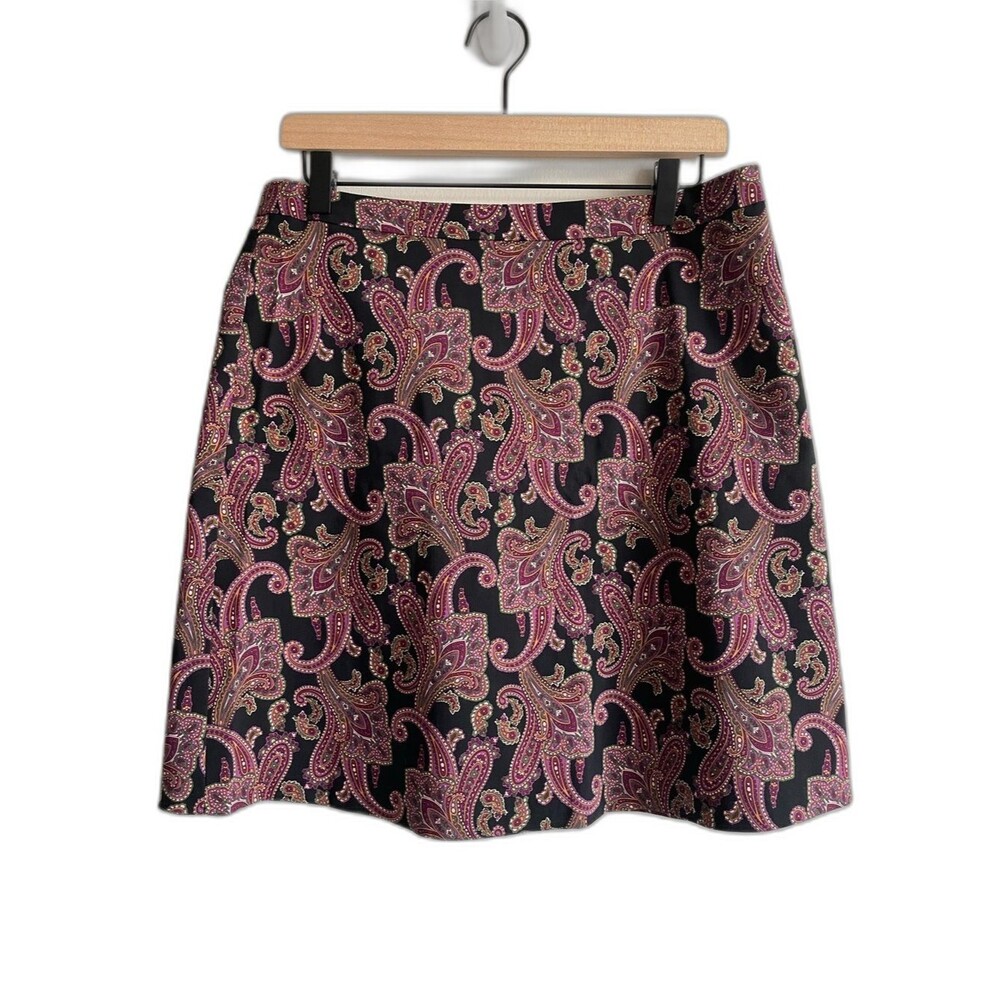 Mini Skirt Black Purple Paisley Whimsigoth Dark Academia 90s Stretchy L